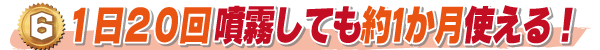 6.一日20回の噴霧で約1か月使える Germ Guard ASK80