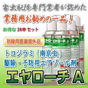 トコジラミ(南京虫)駆除 自分で出来る駆除スプレー エヤローチA(24本セット) トコジラミ(南京虫)駆除 自分で出来る駆除スプレー エヤローチA(24本セット)