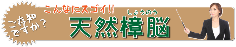 こんなにスゴイ！天然樟脳